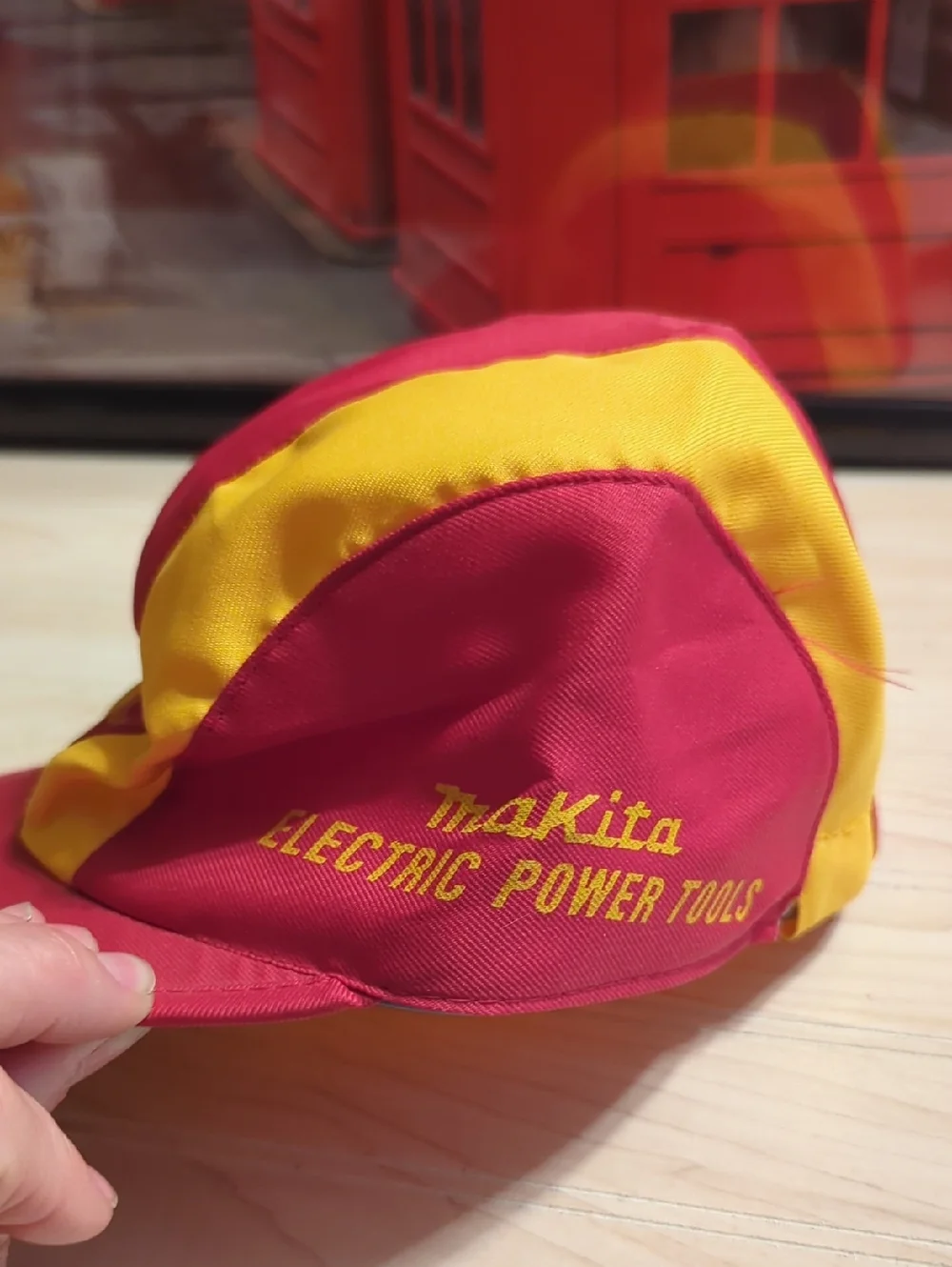 Makita Electric Power Tools hat, specifically designed in a cyclist or painter‎